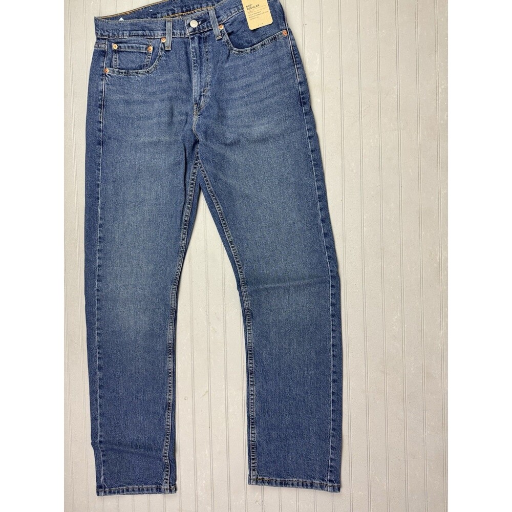 Levi 505 Regular Size 32X32 Mens Jeans Straight Leg Med Wash Red Tab